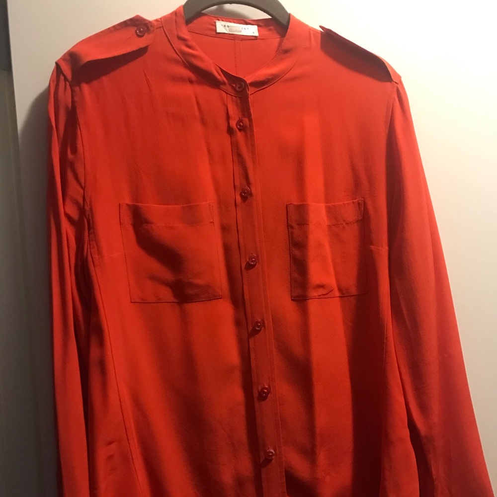 Equipment silk blouse- red